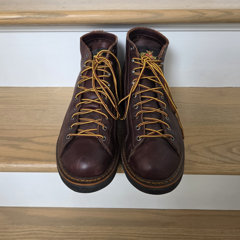 Men’s Dark Brown Leather Work Boot - Picture 2 of 8